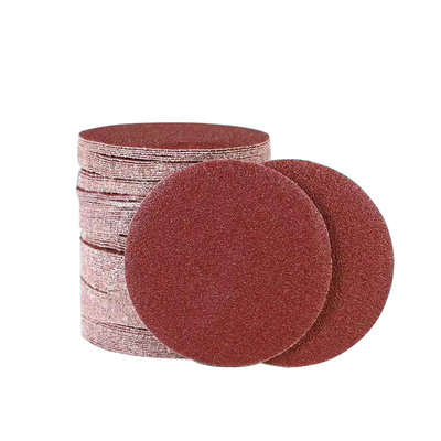 狮威植绒砂纸4寸5寸自粘圆形红绒木工模具玉石打磨汽车抛光砂纸片