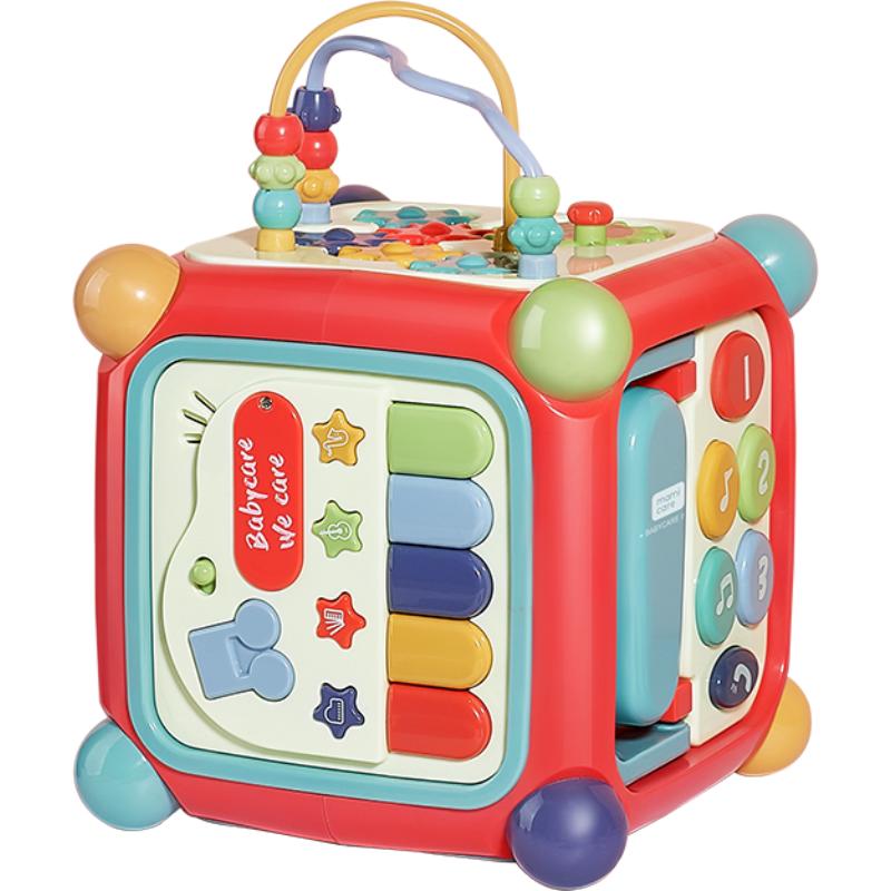 bcbabycare六面体盒旋转齿轮玩具