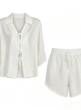 【素影流光】夏季套装女显瘦可外穿睡衣家居服爆款
