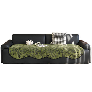 中古风沙发垫异形不规则设计防滑直排2025新款一片式高级感盖布巾