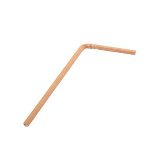 一次性可弯纸吸管小细支弯头单支独立包装牛皮色儿童孕妇用可降解