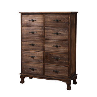 北欧复古斗柜实木客厅玄关柜抽屉床头柜储物柜新中式阳台收纳边柜