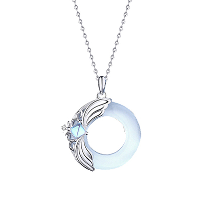 纯银项链情侣款一对-骑士与公主