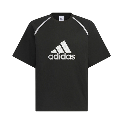 adidas阿迪达斯BADGE TEE半截袖夏男黑色宽松短袖T恤KC3861