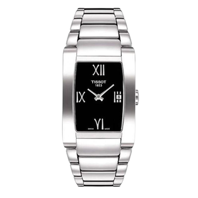 天梭时尚方形镶钻腕表