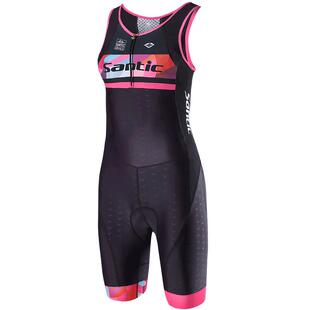 Santic森地客新品夏季专业铁人三项运动无袖连体服骑行服女