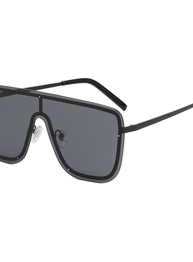 连体个性网红大框黑超太阳镜显瘦