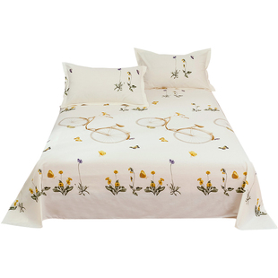 恬梦家纺全棉斜纹床单单件 120*230cm学生宿舍床单 单人床单纯棉