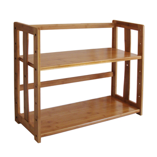两层三层桌面竹书架置物架实木简易创意办公桌上双层小书架柜包邮