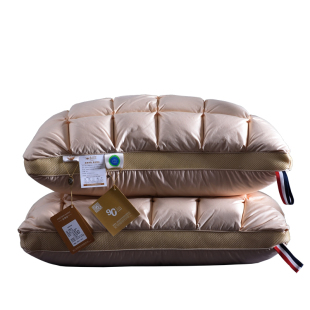 羽绒枕家用白鹅绒枕芯一对舒适枕头五星酒店高枕护颈单人低枕结婚