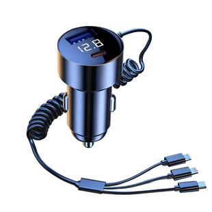 车载充电器超级快充点烟器一拖三手机转换插头车充汽车用usb接口