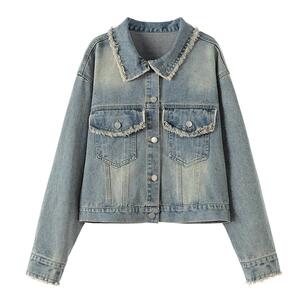 zklin水洗做旧复古牛仔服