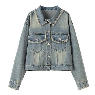 zklin水洗做旧复古牛仔服
