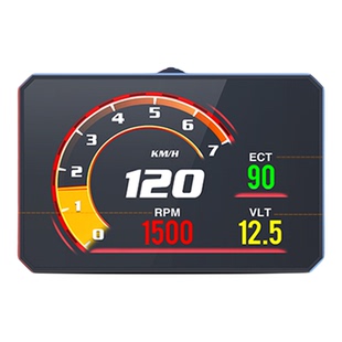 汽车行车电脑OBD车载多功能油耗水温涡轮故障码检测仪表数显通用