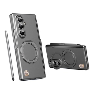 适用新款三星zfold7/6/5手机壳旋转支点支架magsafe磁吸无线充肤感全包fold4/3保护套W23W24壳膜一体防摔超薄