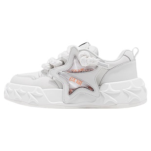 【梓渝同款】COCKTT双子星增高厚底潮流百搭情人节白色休闲板鞋