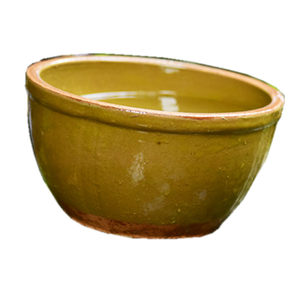 西部陶都荣州土陶睡莲花盆土陶睡莲碗莲盆家用荷花缸养鱼庭院造景老式厨房水缸酱缸