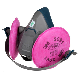 3M 6200防尘面具P100防尘颗粒物雾霾PM2.5电焊烟玻璃纤维防护口罩