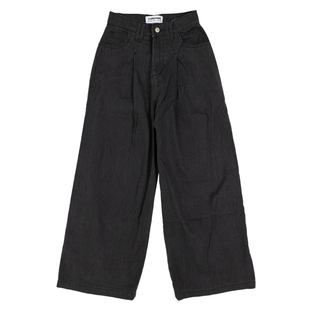 橘子树在哪儿白色复古休闲裤女秋季宽松雅痞风高腰显瘦垂感阔腿裤