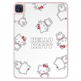 hellokitty猫适用iPad保护壳带笔槽新款11代10.9寸air7无盖防弯轻薄pro11亚克力10代ipad保护套9代平板保护壳
