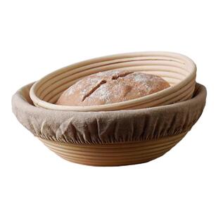 面包圆形椭圆发酵篮印尼藤编篮欧式发酵框欧包面团烘焙工具