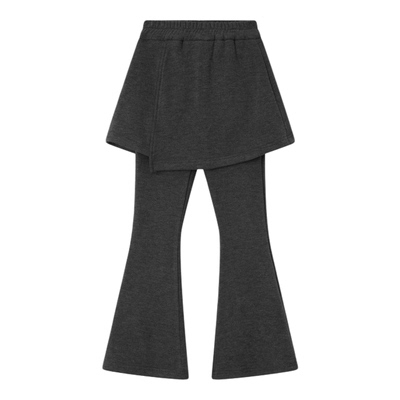 senbaby童装女童裤子2025秋冬新款儿童休闲长裤子加绒带裙喇叭裤