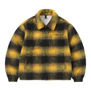 thisisneverthat®Brushed Check Jacket秋冬美式毛呢格纹渐变夹克