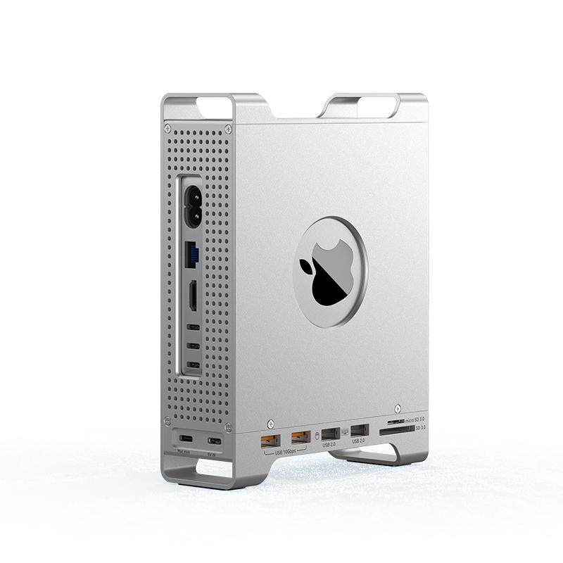 MAC M4支架扩展NVMe硬盘扩容USB3.2分集线拓展坞SD4.0读卡转换器