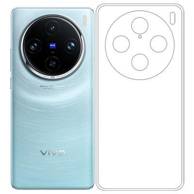 适用vivo X100 Pro包边手机壳X100Pro 5G隐形硅胶壳V2324A不易变色后盖保护套不顶膜护镜头减震透光性强清爽