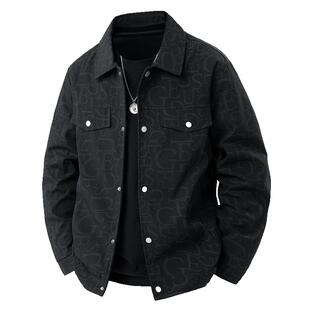 罗蒙男士外套春秋季2026新款潮牌宽松工装夹克男春装翻领休闲上衣