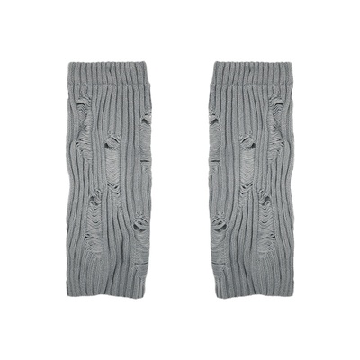 秋冬保暖加厚破洞少女袜套堆堆袜