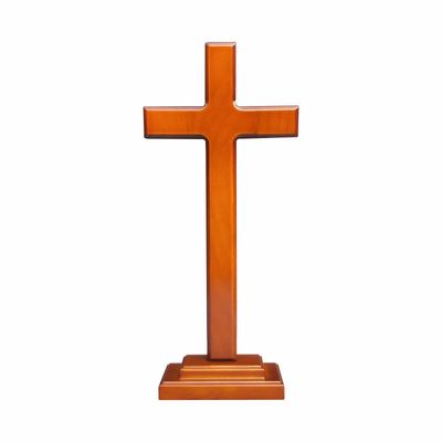 沁美地十字架摆件实木