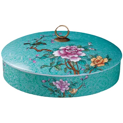 珐琅彩五格凉菜拼盘陶瓷餐具圆形