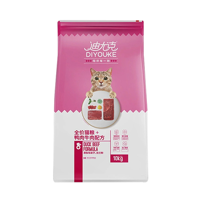 迪尤克猫粮牛肉味10kg流浪猫主粮