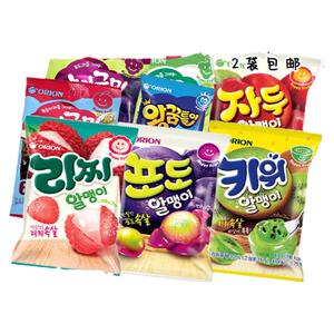 4袋包邮好丽友软糖果葡萄荔枝口味夹心Q糖儿童零食品进口