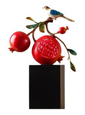 多子多福石榴桌面摆件