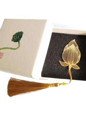 黄铜樱花电镀书签新中式镂空创意商务会议开业生日礼物礼品可定制