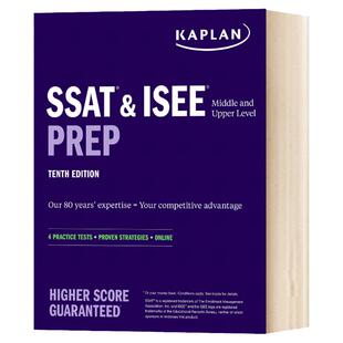 卡普兰SSAT和ISEE中高级备考策略 新版 SSAT & ISEE Middle and Upper Level Prep 2021 & 2022 英文原版 美国中学入学考试教材