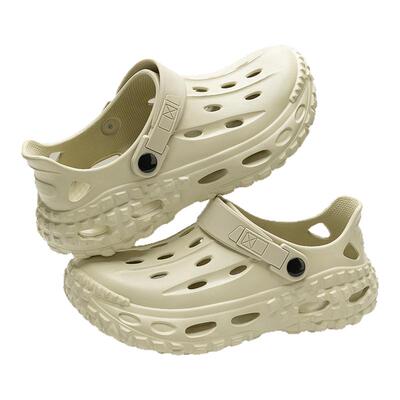 厚底洞洞鞋男士防滑防臭涉水钓鱼沙滩开车凉鞋溯溪鞋男款夏季外穿