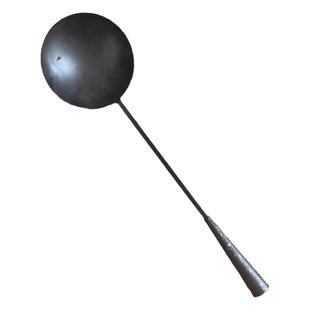 工业铁勺舀铝水勺子捞铝渣铁勺清渣漏勺取样小勺带柄盛铁水水泥勺