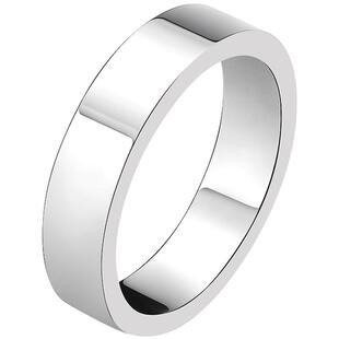 海盗船银饰平面净面光圈情侣银戒指925素银光面银戒指