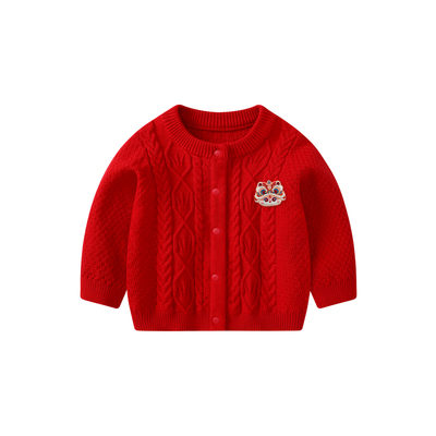 婴儿毛衣套装宝宝针织衫周岁衣服