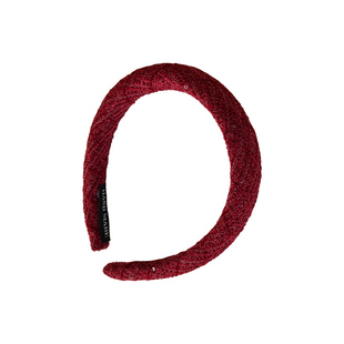 新年红色格纹发箍女高颅顶洗脸发卡秋冬毛呢头箍日常外戴发捆发饰