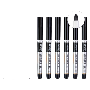 得力S521直液式白板笔细头水性可擦易擦黑板黑色红色