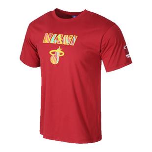 NBA官方正品霓虹系列早秋男子运动休闲宽松舒适百搭短袖T恤热火队