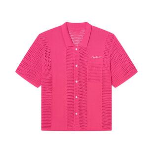 JOYRICH美式街头镂空慵懒高级感宽松针织衬衫25春秋新款男女同款