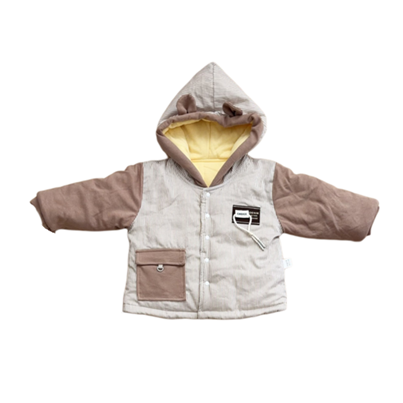儿童手工纯棉花棉衣冬季连帽棉服