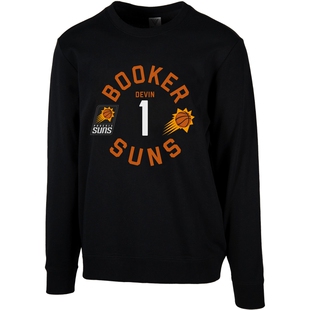 NBA官方正品早秋男运动休闲宽松舒适套头衫圆领卫衣太阳队布克