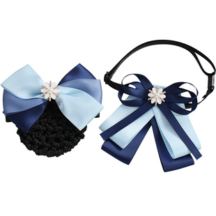 头花领花套装女职业银行领结建行农行空姐西装领饰邮政衬衣装饰新