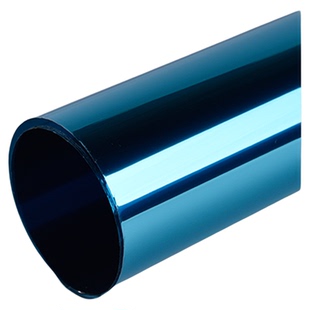 天空蓝色镜面反光玻璃贴膜防晒隔热膜家用阳光房遮光窗户防窥窗纸